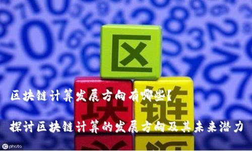 区块链计算发展方向有哪些？

探讨区块链计算的发展方向及其未来潜力